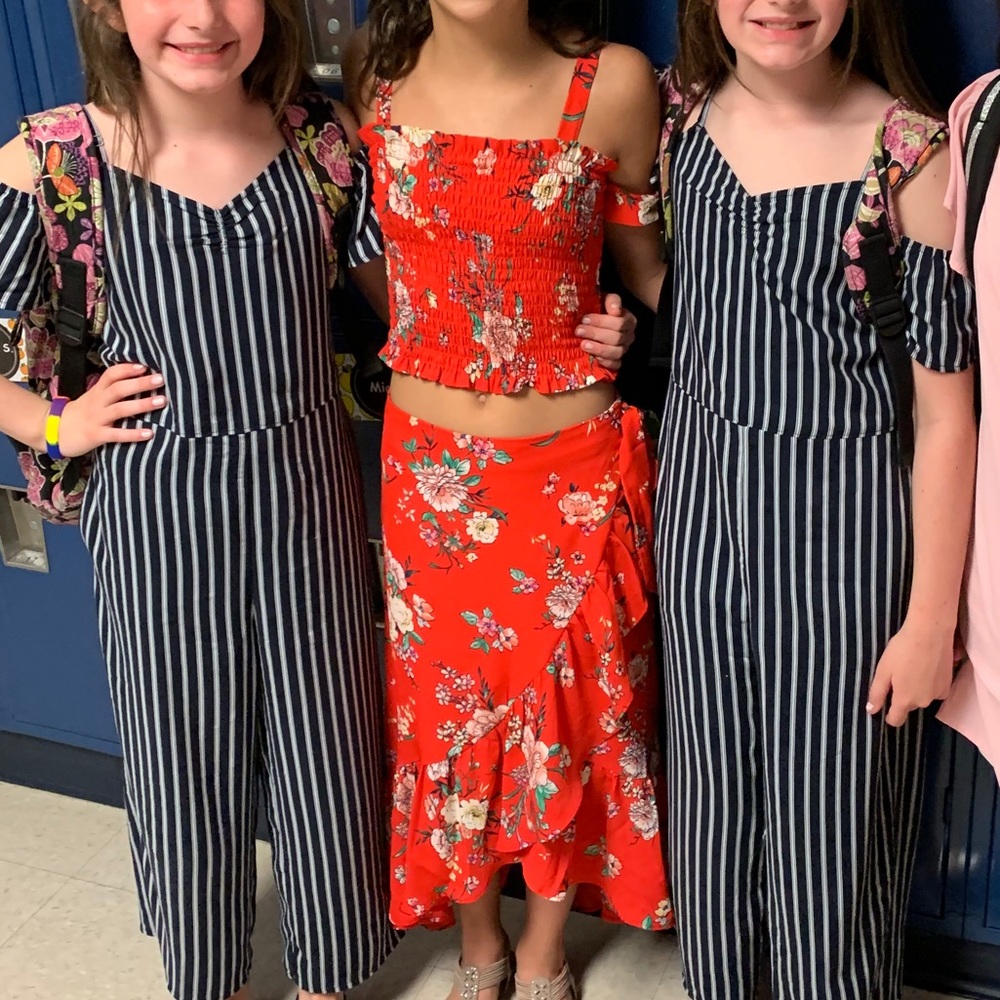 Girls size 12 adorable tropical 2 piece dress